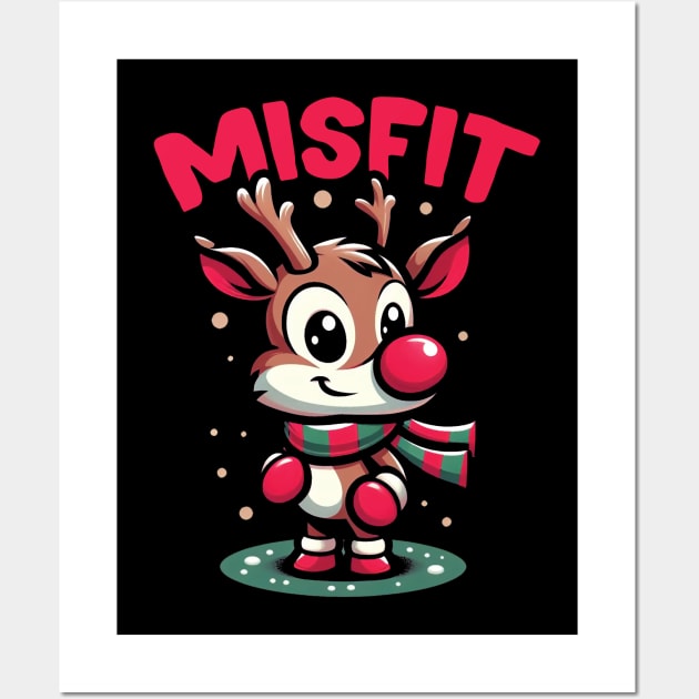 Misfit Reindeer - Rudolph the Red-Nosed Wall Art by Trendsdk